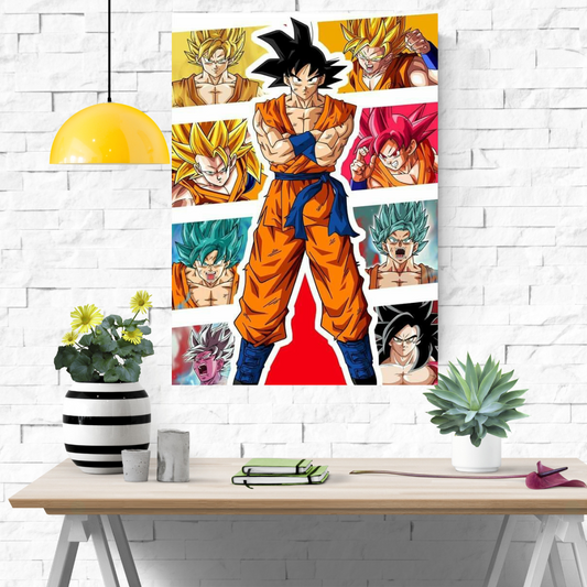 Goku Evolution Poster – Ultimate Dragon Ball Wall Art for Anime Lovers