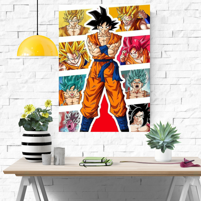 Goku Evolution Poster – Ultimate Dragon Ball Wall Art for Anime Lovers